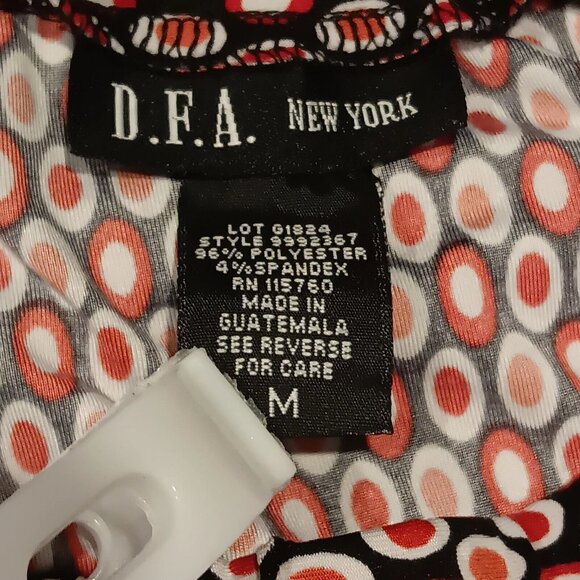 DFA New York Skirt Womens Medium Red Black wit Bottom Ruffle Polyester & Spandex - Picture 3 of 6